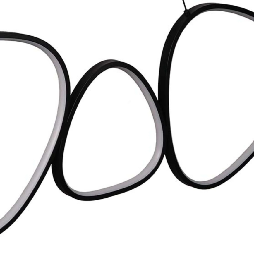 LED závesný luster na lane PETRA LED/48W/230V 4000K čierny