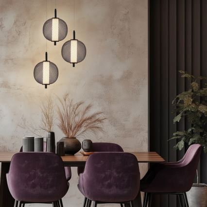LED závesný luster na lanku PUMA LED/10W/230V pr. 20 cm čierny