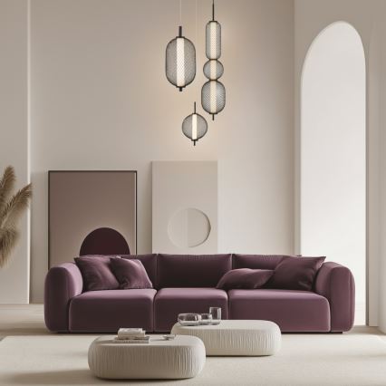 LED závesný luster na lanku PUMA LED/10W/230V pr. 20 cm čierny