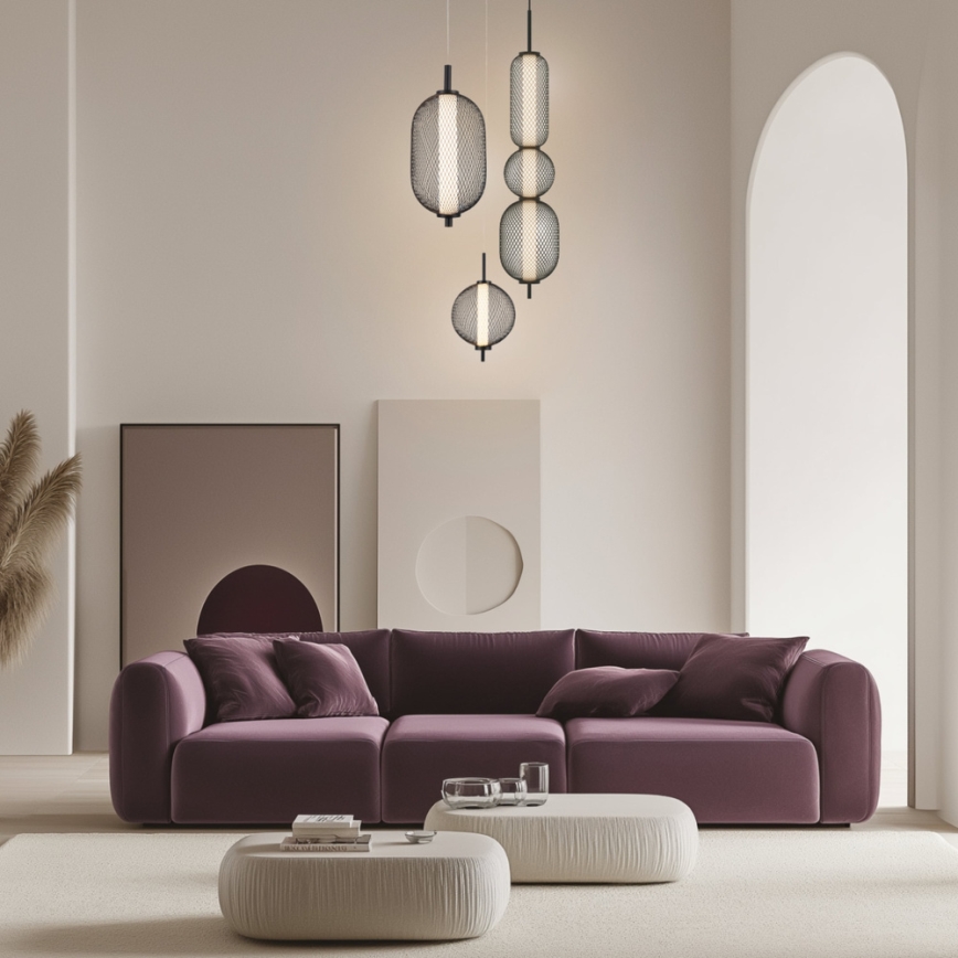 LED závesný luster na lanku PUMA LED/10W/230V pr. 20 cm čierny