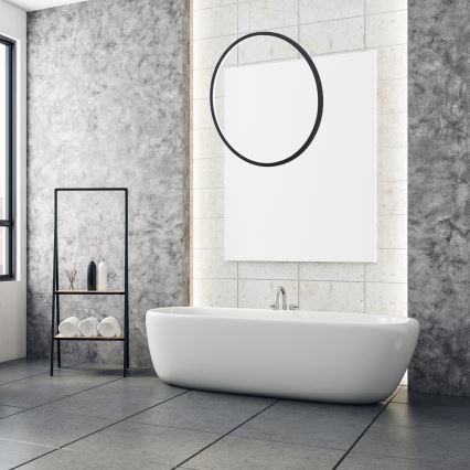 LED závesný luster na lanku SATURNO LED/28W/230V pr. 50 cm IP44 čierna