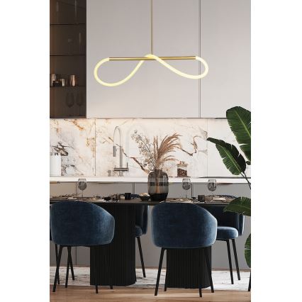 LED Závesný luster SUPREME LED/18W/230V 80 cm zlatý