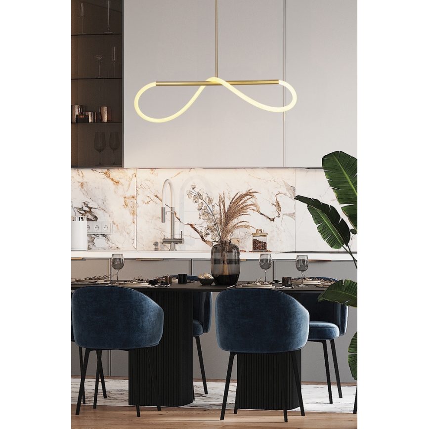 LED Závesný luster SUPREME LED/18W/230V 80 cm zlatý