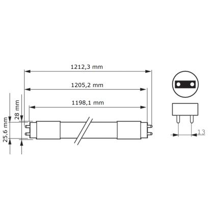 LED Žiarivková trubica Philips MASTER T8 G13/16W/80V 6500K 120 cm