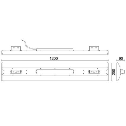 LED Žiarivkové svietidlo High Bay LED/120W/230V 5000K 120 cm