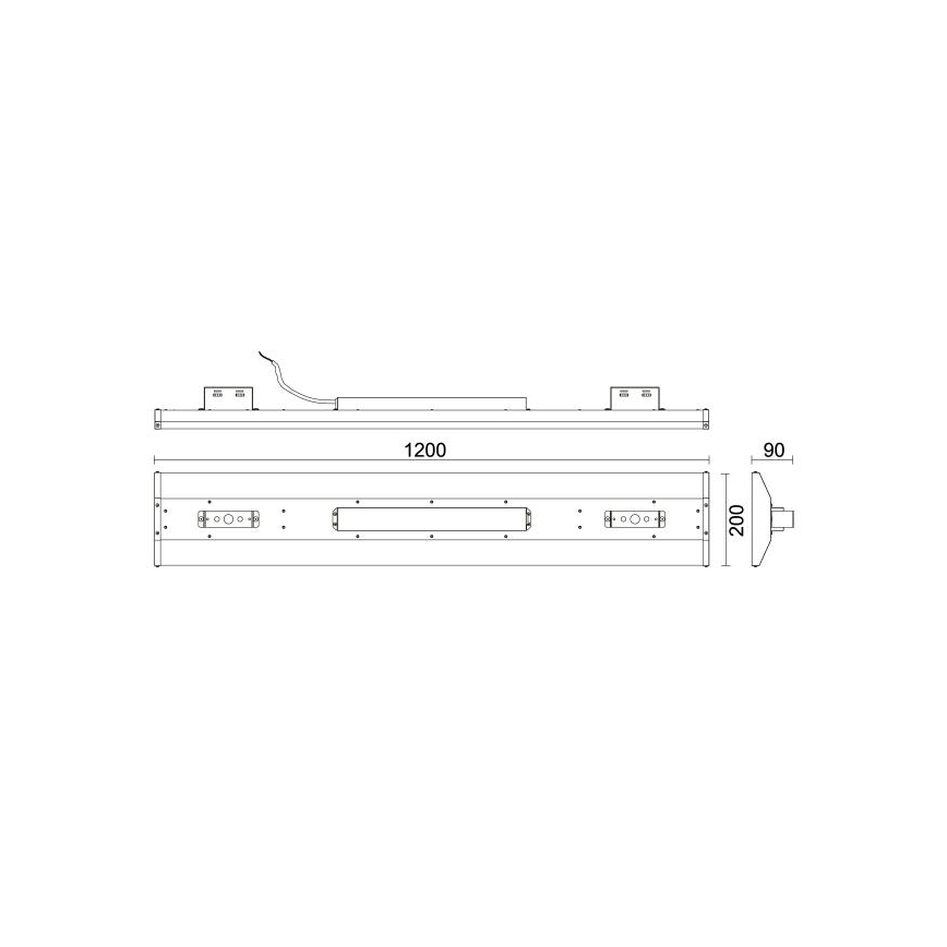 LED Žiarivkové svietidlo High Bay LED/120W/230V 5000K 120 cm