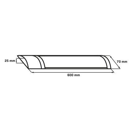 LED žiarivkové svietidlo LED/18W/230V 4000K 60 cm čierne