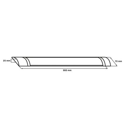 LED žiarivkové svietidlo LED/30W/230V 4000K 90 cm čierne