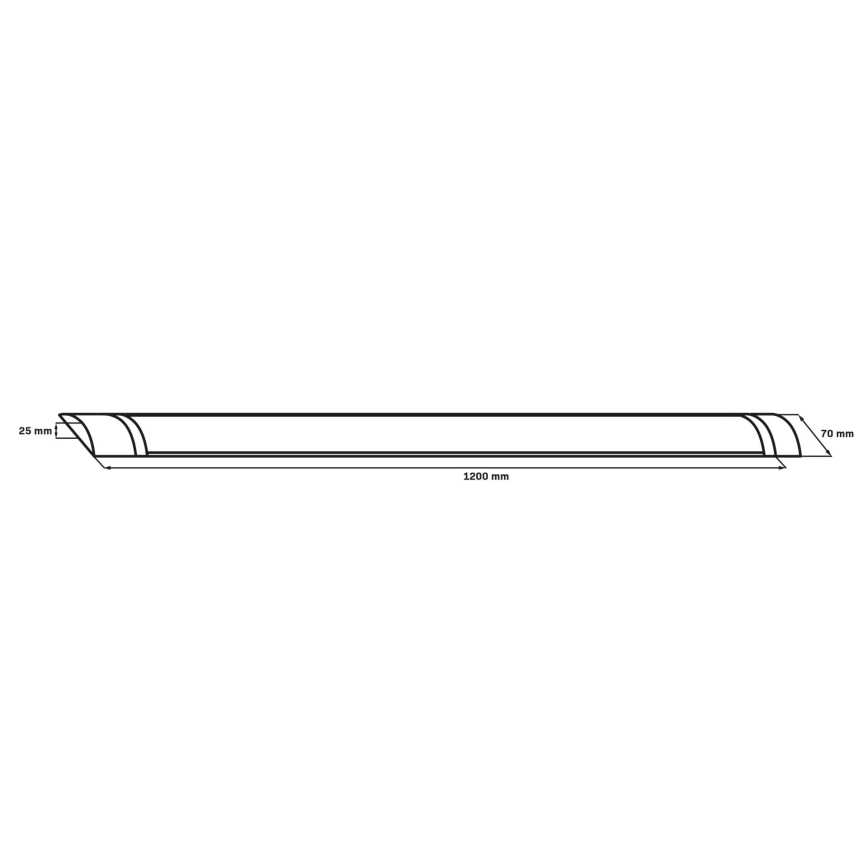LED žiarivkové svietidlo LED/36W/230V 4000K 120 cm čierne