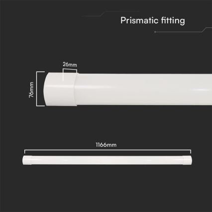 LED Žiarivkové svietidlo LED/40W/230V 3000/4000/6500K 116 cm