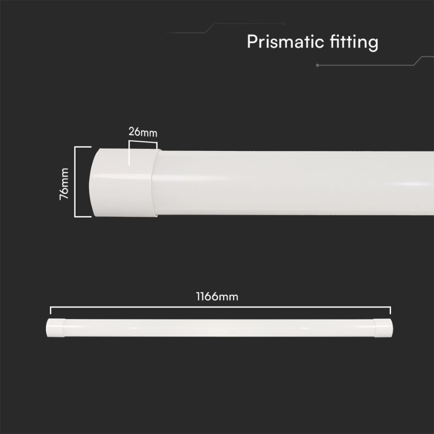 LED Žiarivkové svietidlo LED/40W/230V 3000/4000/6500K 116 cm