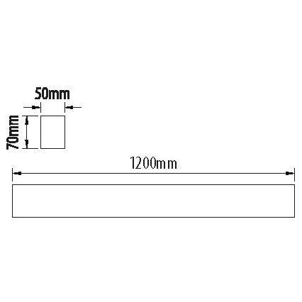 LED Žiarivkové svietidlo LINIK LED/40W/230V 4000K čierna