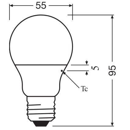 LED Žiarovka A40 E14/4,9W/230V 2700K - Osram