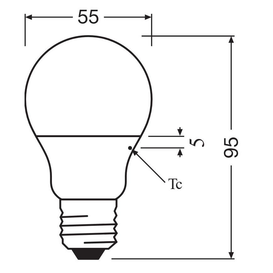 LED Žiarovka A40 E14/4,9W/230V 2700K - Osram