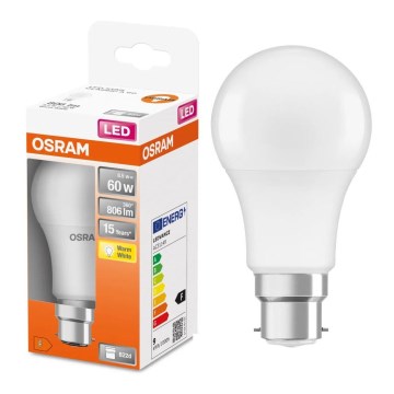 LED Žiarovka A60 B22d/8,5W/230V 2700K - Osram
