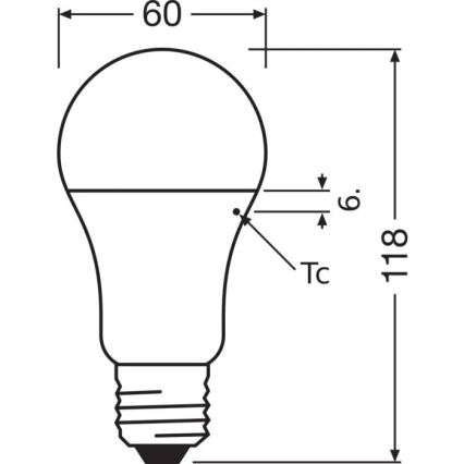 LED žiarovka A60 E27/13W/230V 3000K - Osram