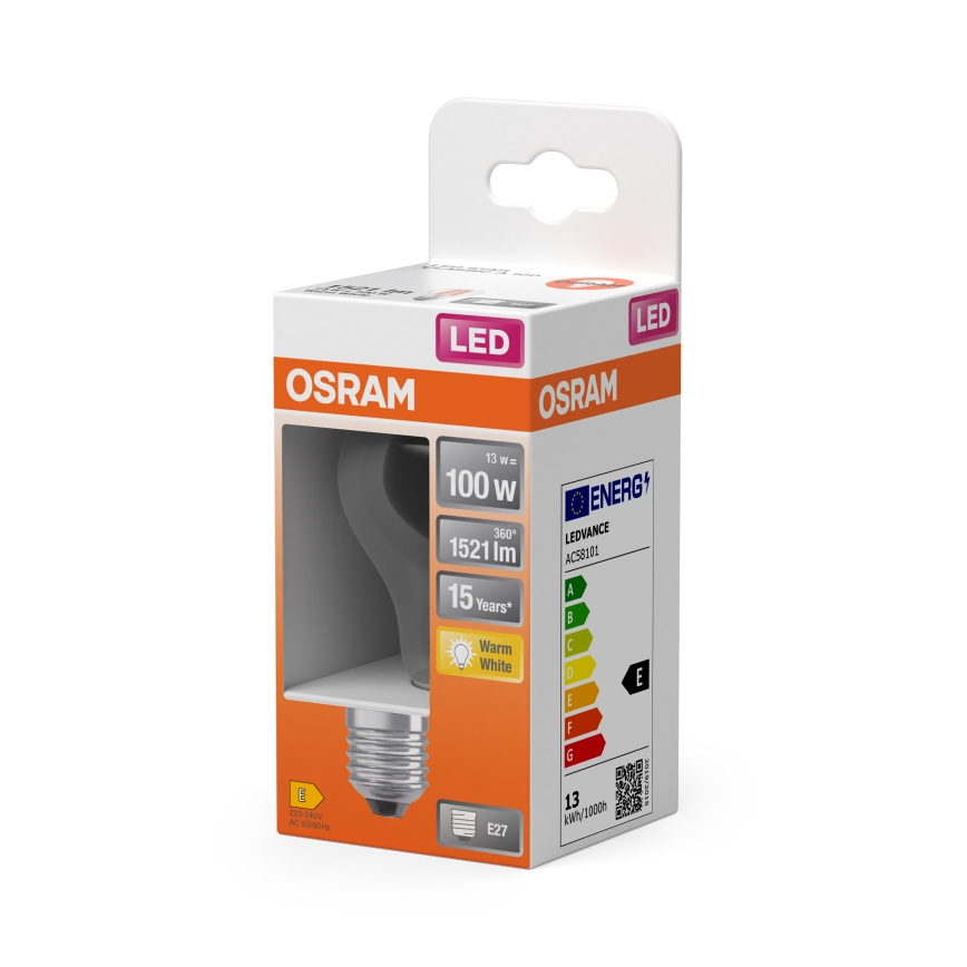 LED žiarovka A60 E27/13W/230V 3000K - Osram