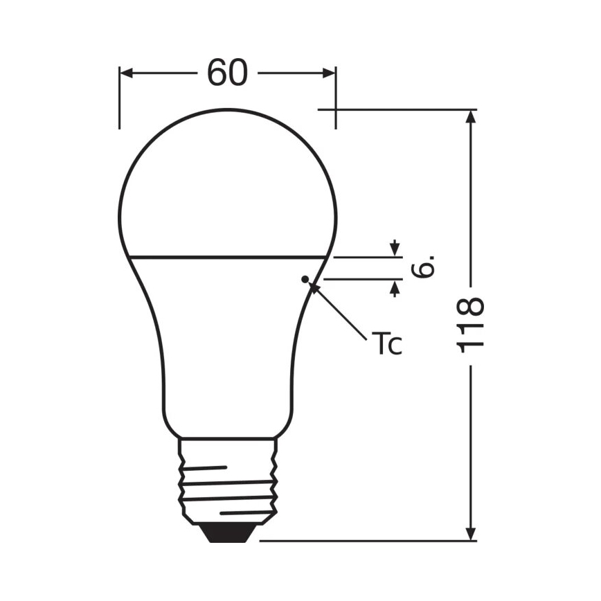 LED žiarovka A60 E27/13W/230V 3000K - Osram