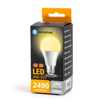 LED Žiarovka A60 E27/24W/230V 3000K - Aigostar