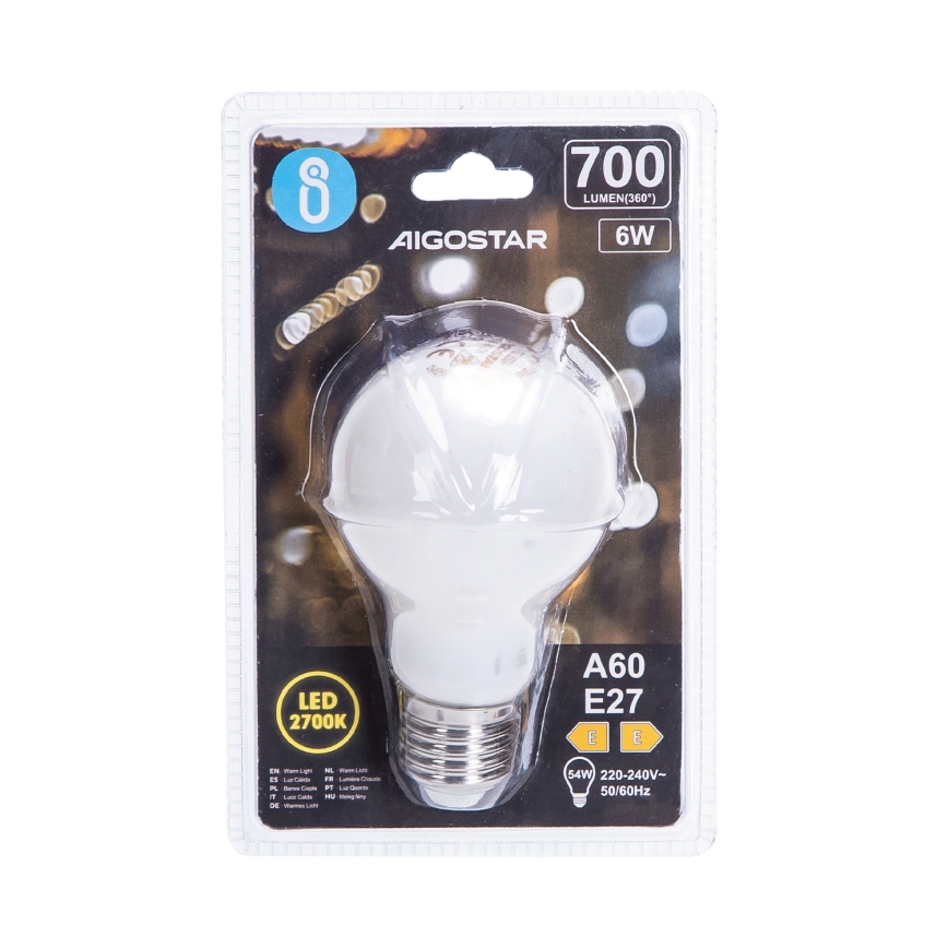 LED žiarovka A60 E27/6W/230V 330° 2700K - Aigostar