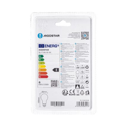 LED žiarovka A60 E27/6W/230V 6500K 330° - Aigostar