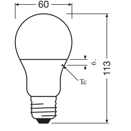 LED Žiarovka A60 E27/8,5W/230V 2700K - Osram