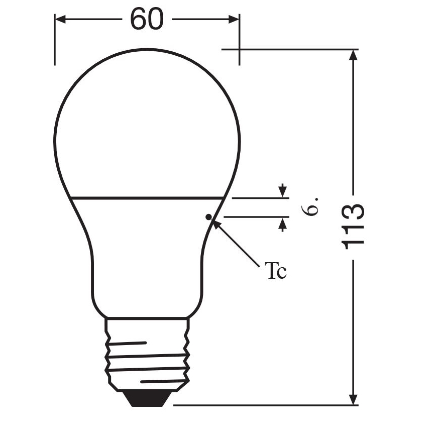 LED Žiarovka A60 E27/8,5W/230V 2700K - Osram