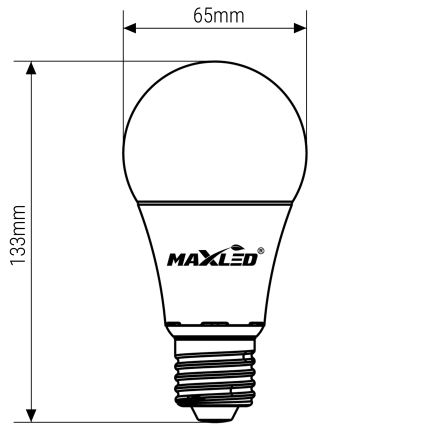 LED Žiarovka A65 E27/15W/230V 4000K