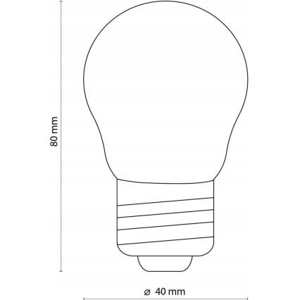 LED žiarovka AMBER G45 E27/4,5W/230V 2200K