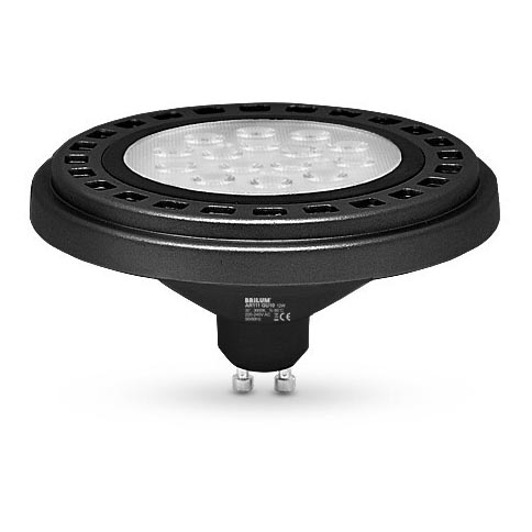 LED Žiarovka AR111 GU10/12W/230V 4000K čierna 30°