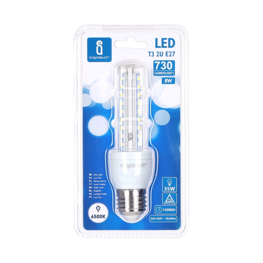 LED Žiarovka B5 E27/8W/230V 6500K - Aigostar