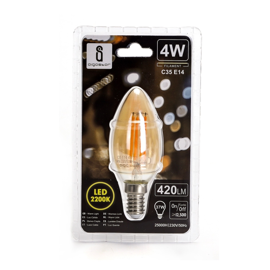 LED Žiarovka C35 E14/4W/230V 2200K - Aigostar