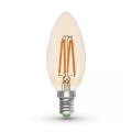 LED Žiarovka CLASIC AMBER C35 E14/5W/230V 2200K -  BRILAGI