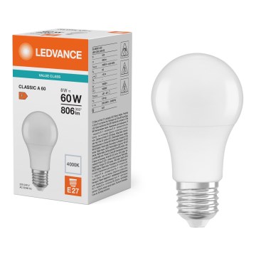 LED žiarovka CLASSIC A60 E27/8W/230V 4000K - Ledvance