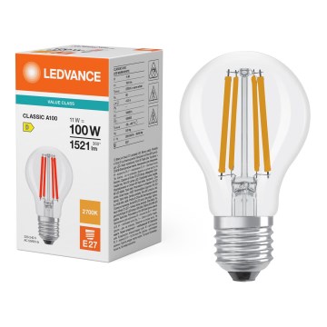LED Žiarovka CLASSIC FILAMENT A60 E27/11W/230V 2700K - Ledvance