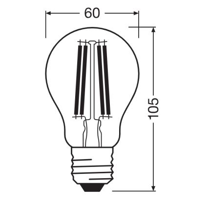 LED Žiarovka CLASSIC FILAMENT A60 E27/11W/230V 2700K - Ledvance