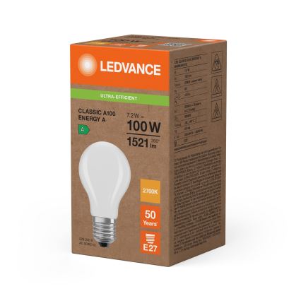 LED žiarovka CLASSIC FILAMENT A60 E27/7,2W/230V 2700K - Ledvance