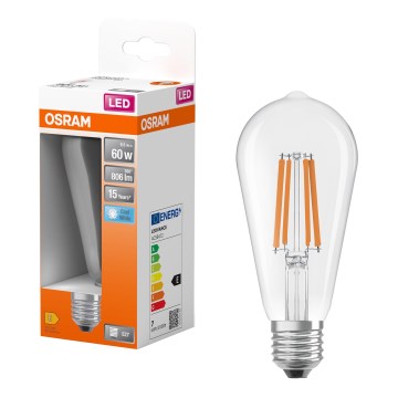 LED žiarovka CLASSIC FILAMENT E27/6,5W/230V 4000K - Osram