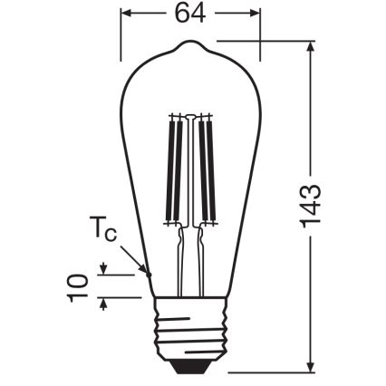 LED žiarovka CLASSIC FILAMENT E27/6,5W/230V 4000K - Osram