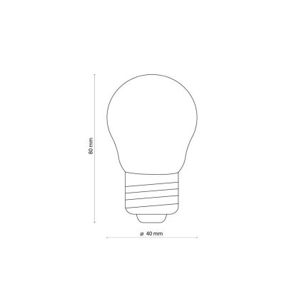 LED žiarovka CLEAR G45 E27/4,5W/230V 2200K