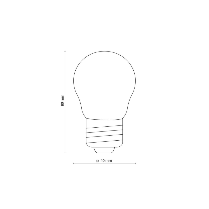 LED žiarovka CLEAR G45 E27/4,5W/230V 2200K