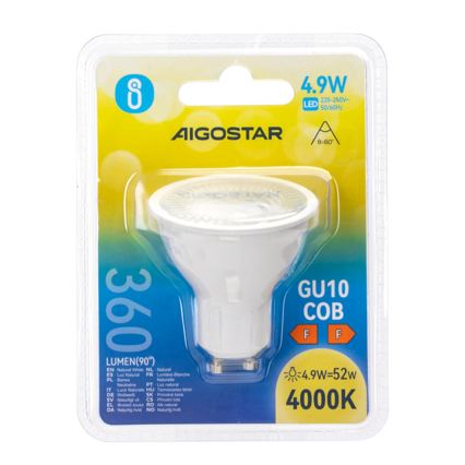 LED Žiarovka COB GU10/4,9W/230V 4000K - Aigostar