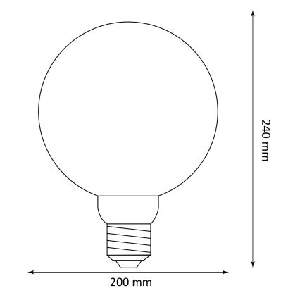 LED Žiarovka DECO VINTAGE G200 E27/4W/230V 1800K