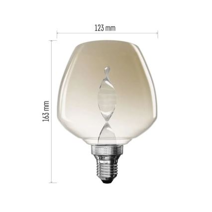 LED Žiarovka DECO VINTAGE S123 E27/3,5W/230V 1800K