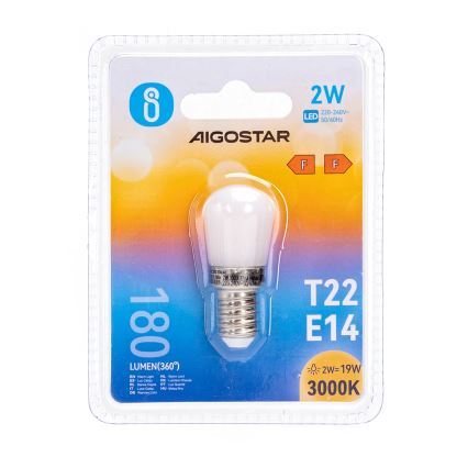 LED Žiarovka do chladničky T22 E14/2W/230V 3000K - Aigostar