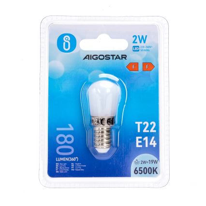 LED Žiarovka do chladničky T22 E14/2W/230V 6500K - Aigostar