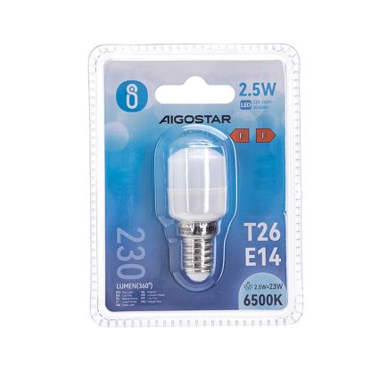 LED Žiarovka do chladničky T26 E14/2,5W/230V 6500K - Aigostar