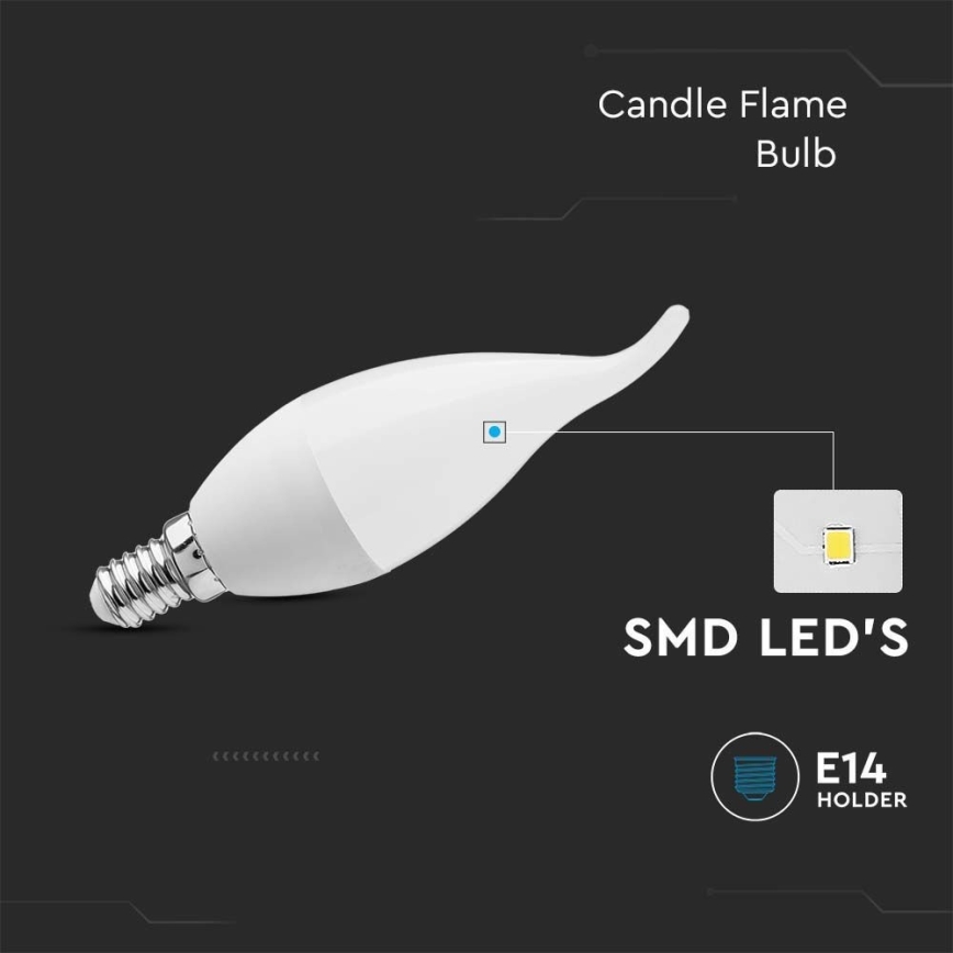 LED Žiarovka E14/3,7W/230V 3000K