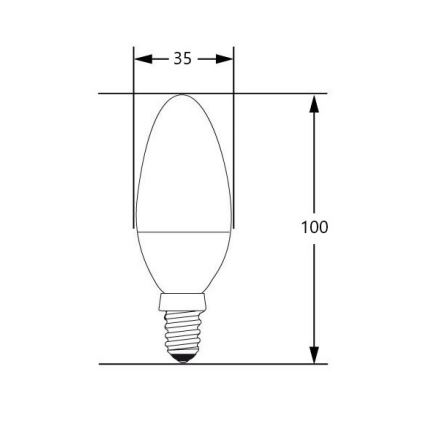 LED Žiarovka E14/4W/230V 2700-3000K