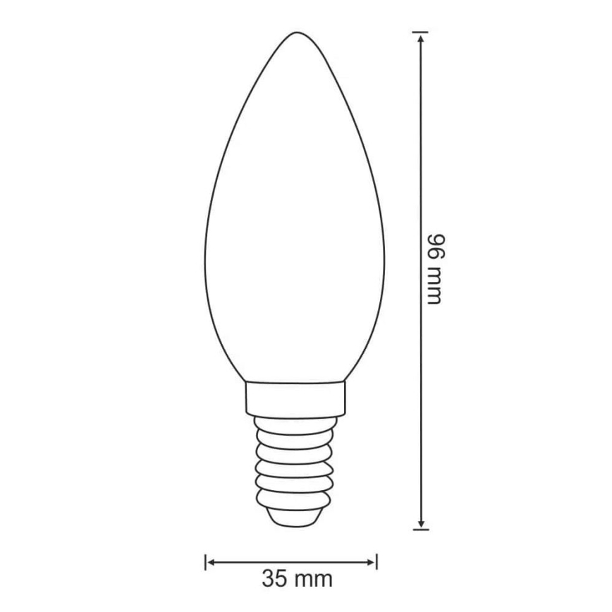LED Žiarovka C37 E14/4W/230V 3000K